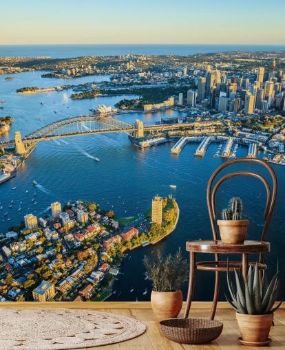 vista aérea do porto de sydney wallpaper vista aérea do porto de sydney wallpaper