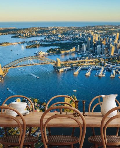 aerial view of sydney harbour wallpaper