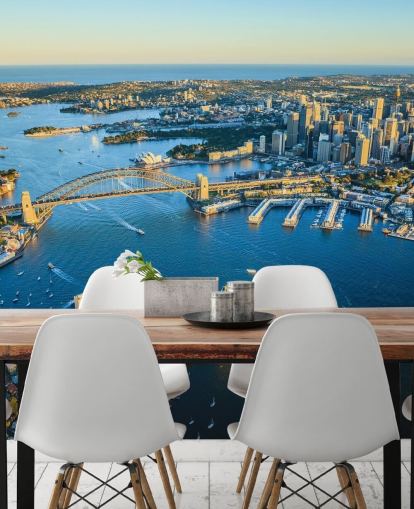 vista aérea del fondo de pantalla de sydney harbour