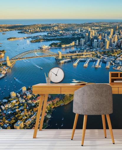 vista aérea del fondo de pantalla de sydney harbour