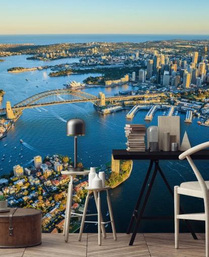 aerial view of sydney harbour wallpaper
