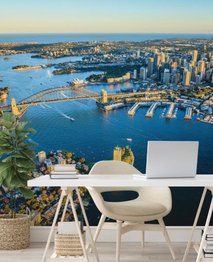 vista aérea do porto de sydney wallpaper