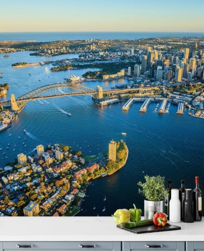 vista aérea del fondo de pantalla de sydney harbour