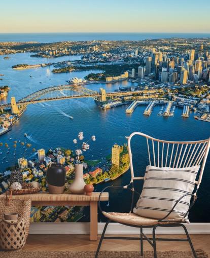 luftfoto af sydney havn tapet
