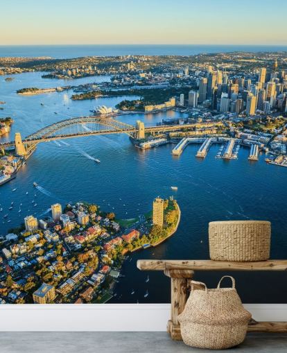 Flygfoto av Sydney hamn tapeter