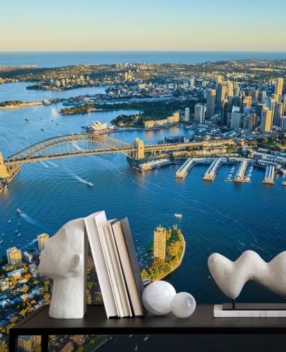 aerial view of sydney harbour wallpaper