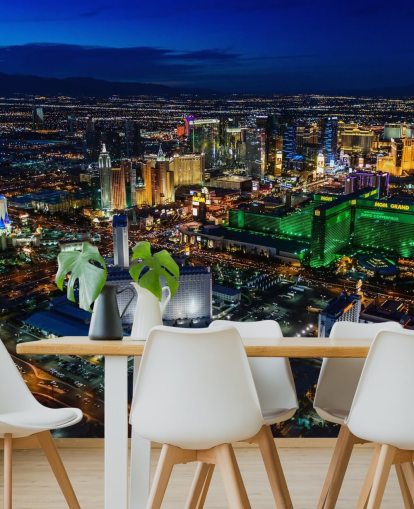 Las Vegas lyser upp på natten väggmålning