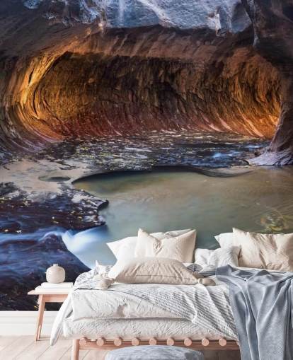 carta da parati illuminata grotta nel parco nazionale di zion