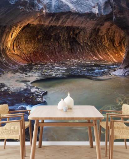 carta da parati illuminata grotta nel parco nazionale di zion
