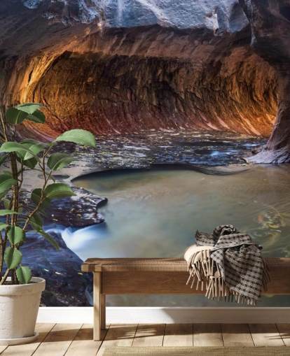 lit up cave in zion national park wallpaper lit up cave in zion national park wallpaper