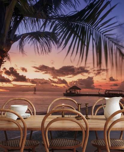 Peaceful Maldives Sunset Photo Wallpaper Peaceful Maldives Sunset Photo Wallpaper