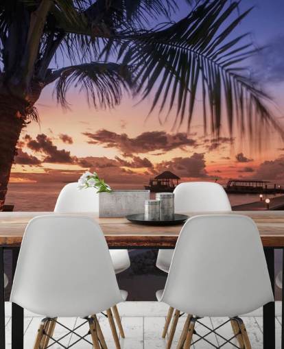 Peaceful Maldives Sunset Photo Wallpaper Peaceful Maldives Sunset Photo Wallpaper