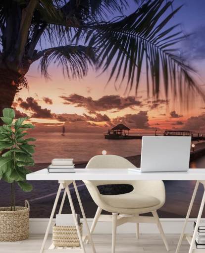 Fondo de pantalla de fotos de atardecer tranquilo