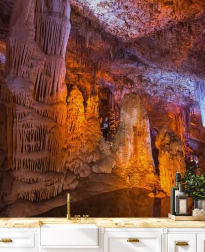Fondo de pantalla de estalactita en cueva
