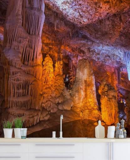 Fondo de pantalla de estalactita en cueva