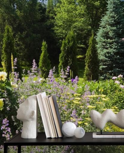 Charming British Garden in Summertime Mural 