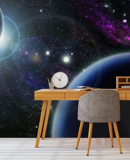 Two Blue Planets Behang Two Blue Planets Behang