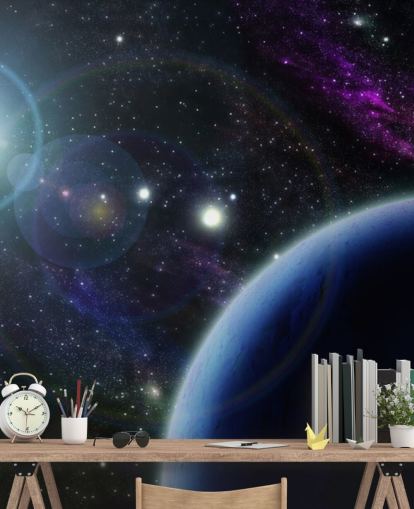 Two Blue Planets Wallpaper