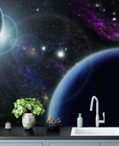 Two Blue Planets Wallpaper