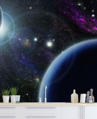 Zwei blaue Planeten Wallpaper Zwei blaue Planeten Wallpaper