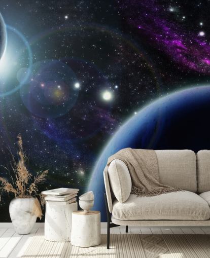 Two Blue Planets Wallpaper