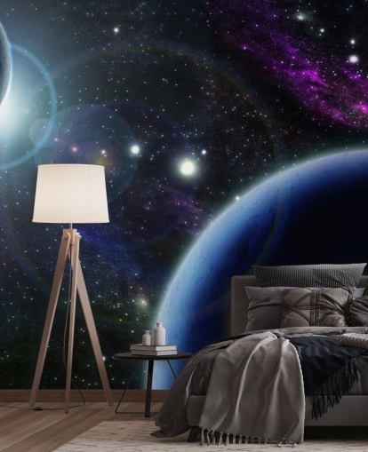 Two Blue Planets Behang Two Blue Planets Behang