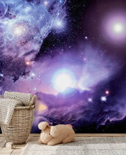 lilla brugerdefineret rumtapetmaleri kaldet Fantasy Space Nebula til lofter og børns soveværelse