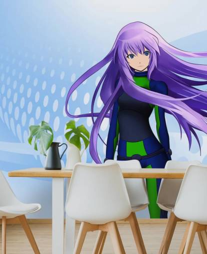 purple haired anime girl wallpaper