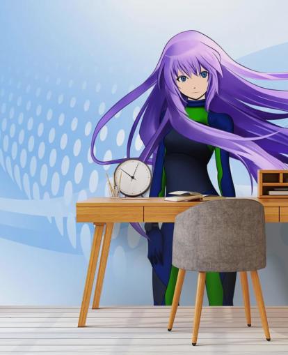 purple haired anime girl wallpaper