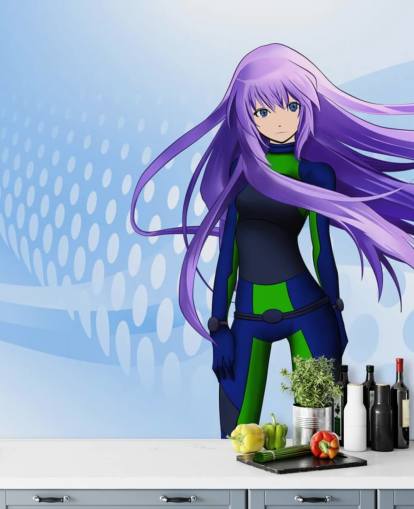 purple haired anime girl wallpaper purple haired anime girl wallpaper