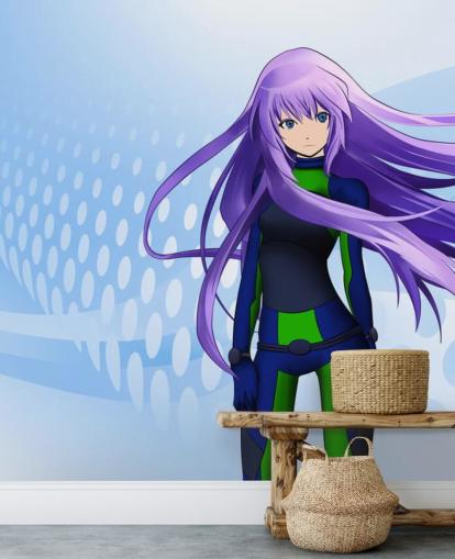 purple haired anime girl wallpaper