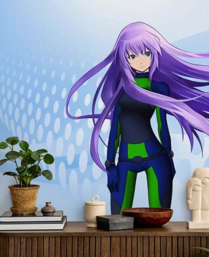 purple haired anime girl wallpaper purple haired anime girl wallpaper