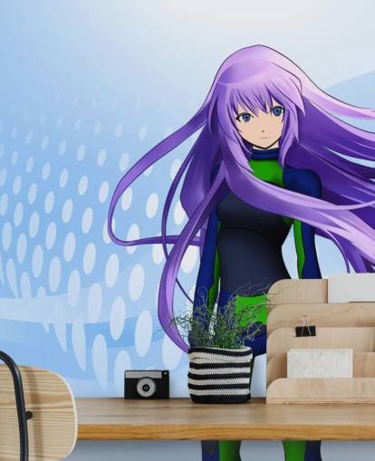 violetti tukka anime tyttö tapetti