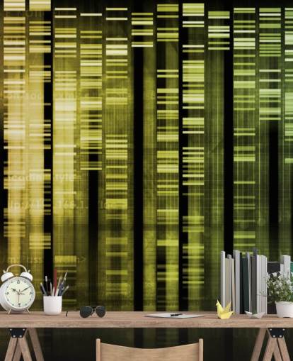 Farverig DNA abstrakt tapet