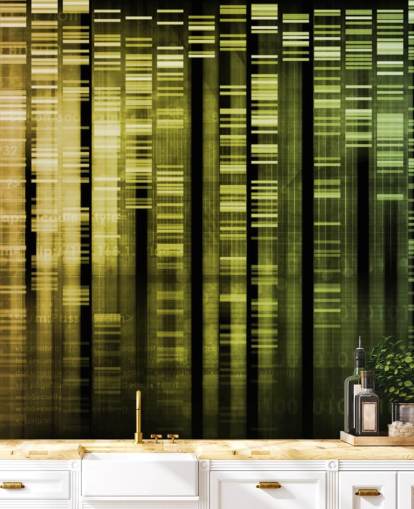 Kleurrijk DNA abstract behang