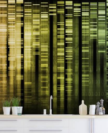 Carta da parati astratta DNA colorato Carta da parati astratta DNA colorato