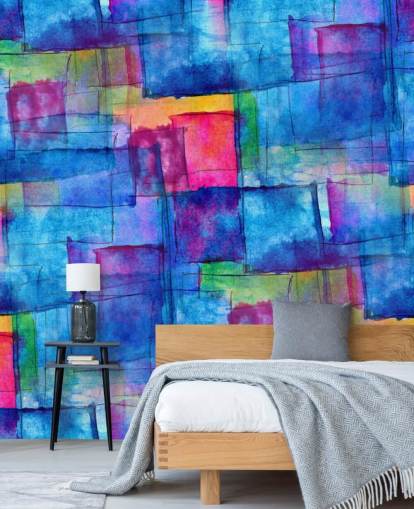 Watercolour Cube Abstract Art Wallpaper Watercolour Cube Abstract Art Wallpaper