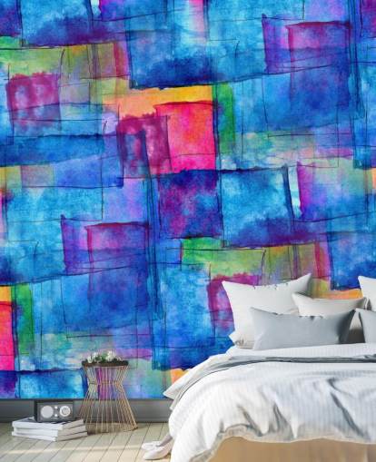 Papel de Parede de Arte Abstrata Cubo