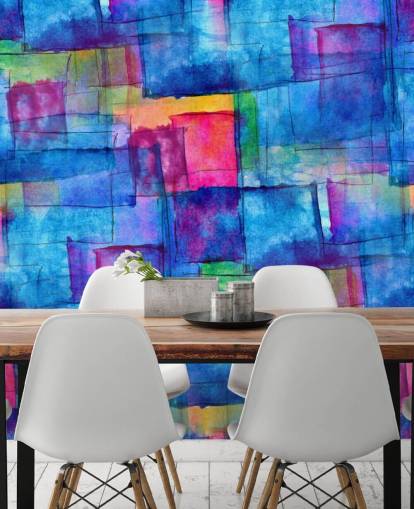 Watercolour Cube Abstract Art Wallpaper Watercolour Cube Abstract Art Wallpaper
