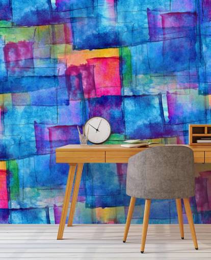 Watercolour Cube Abstract Art Wallpaper Watercolour Cube Abstract Art Wallpaper