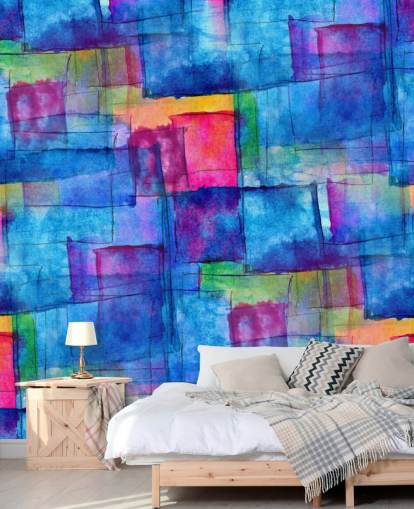 Papel de Parede de Arte Abstrata Cubo