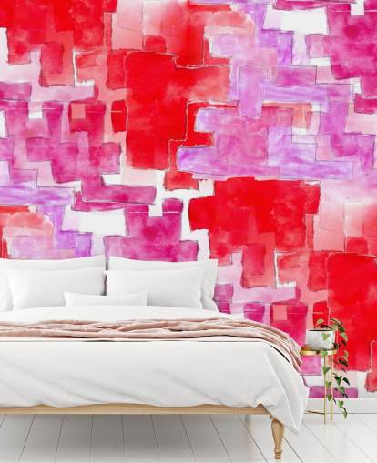 Papier Peint Abstrait Bleu et Rose Papier Peint Abstrait Bleu et Rose