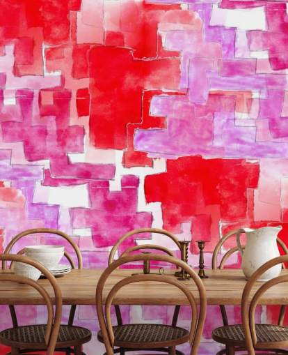 Blue and Pink Abstract Wallpaper