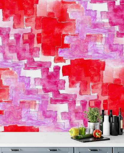 Red and Pink Abstract Wallpaper