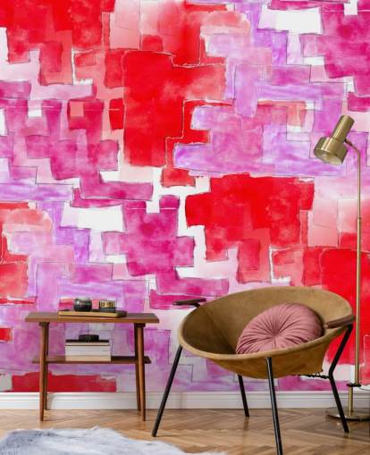 Papel pintado abstracto azul y rosa Papel pintado abstracto azul y rosa