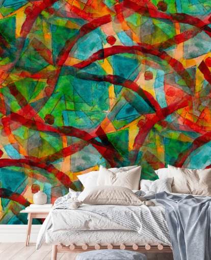 Lines and Dots Abstract Wallpaper