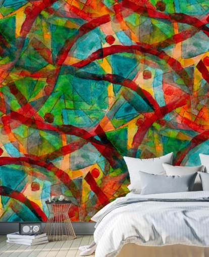 Lines and Dots Abstract Wallpaper