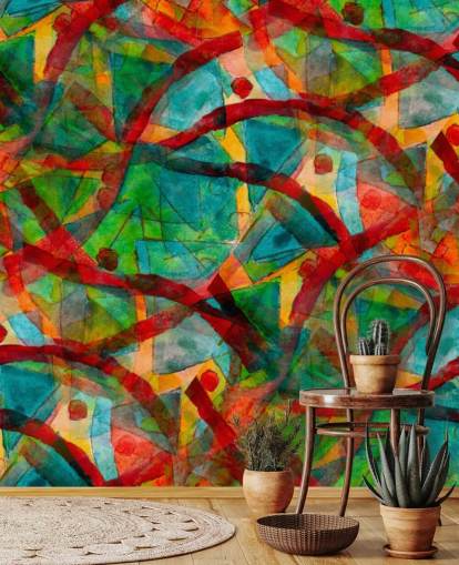 Lines and Dots Abstract Wallpaper