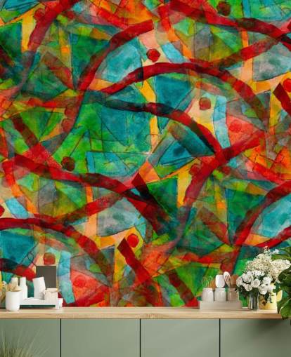 Lines and Dots Abstract Wallpaper