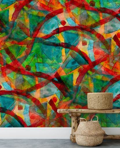 Linjer og prikker abstrakt tapet Linjer og prikker abstrakt tapet